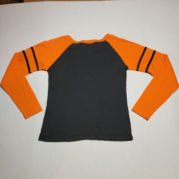 Harley-Davidson Crop Tee LS Orange and Black - Size Medium - Picture 3 of 5